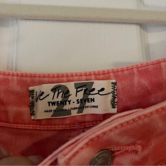 NWT Free People Just Float On Pink Denim Flared Jeans 27 - Picture 6 of 10